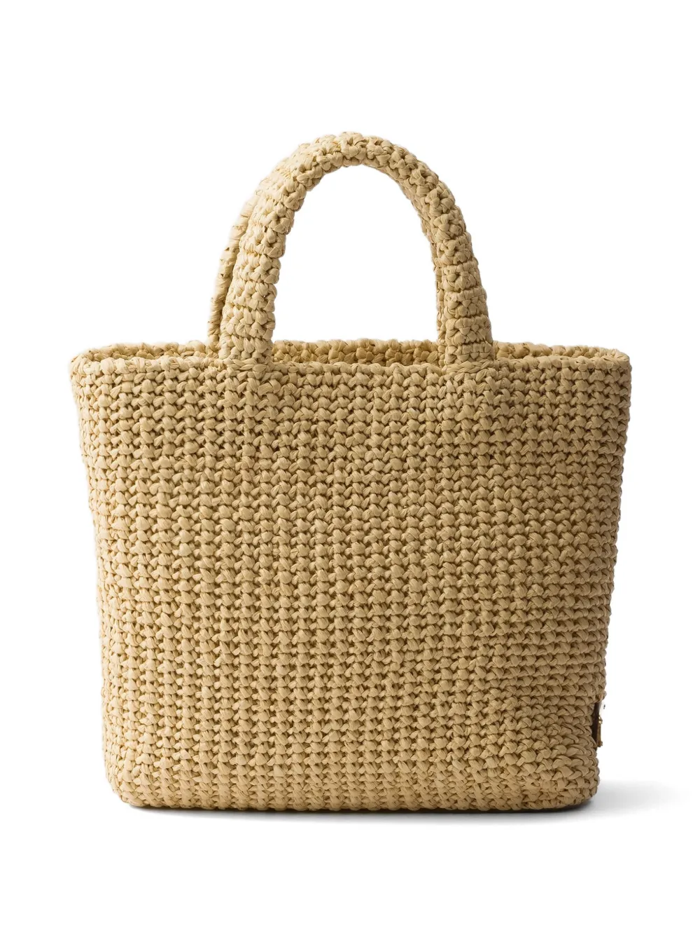 Prada Sicily gehaakte shopper Beige