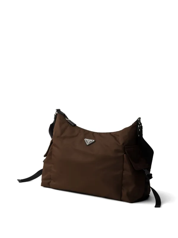 Prada Explore Re-Nylon And Leather Bag | Brown | FARFETCH