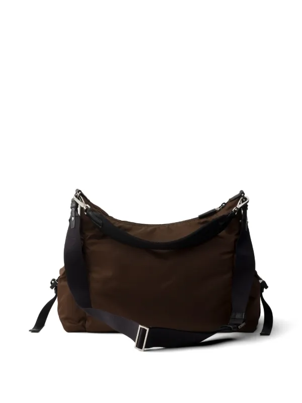 Prada Explore Re-Nylon And Leather Bag | Brown | FARFETCH