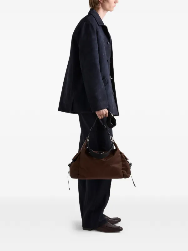 Prada Explore Re-Nylon And Leather Bag | Brown | FARFETCH