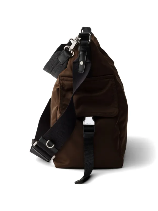 Prada Explore Re-Nylon And Leather Bag | Brown | FARFETCH