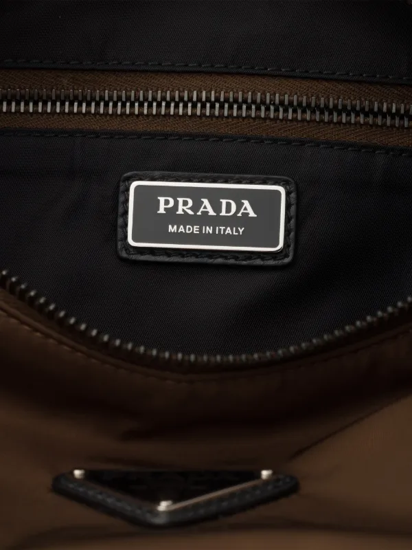 Prada Explore Re-Nylon And Leather Bag | Brown | FARFETCH