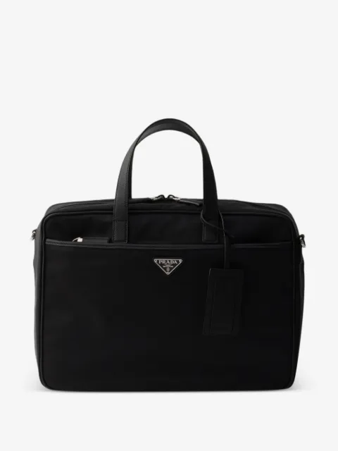 Prada リナイロン＆サフィアーノレザー ビジネスバッグ