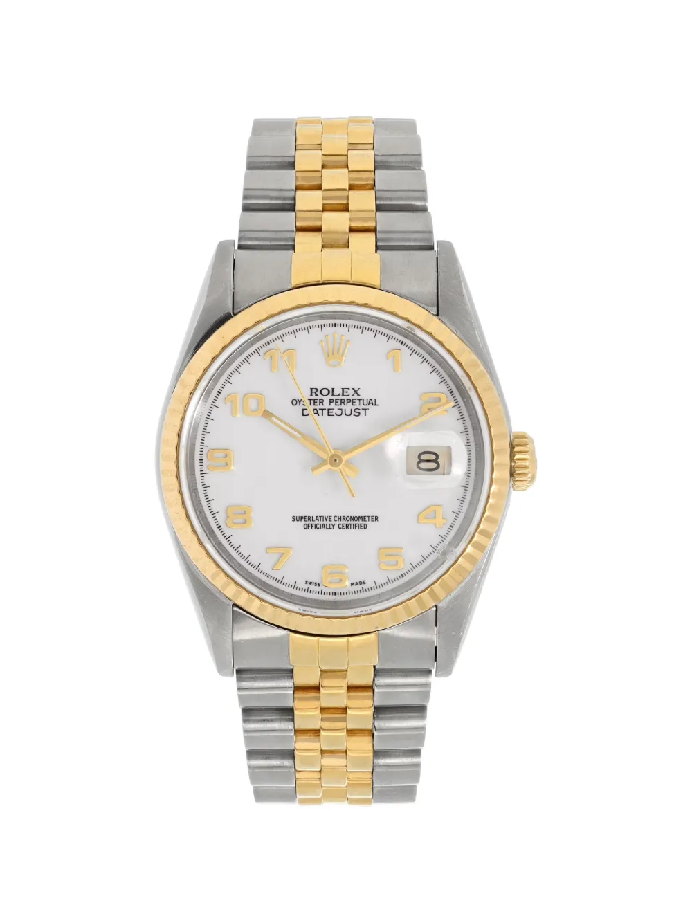 Rolex steel datejust 36mm watch - Bianco
