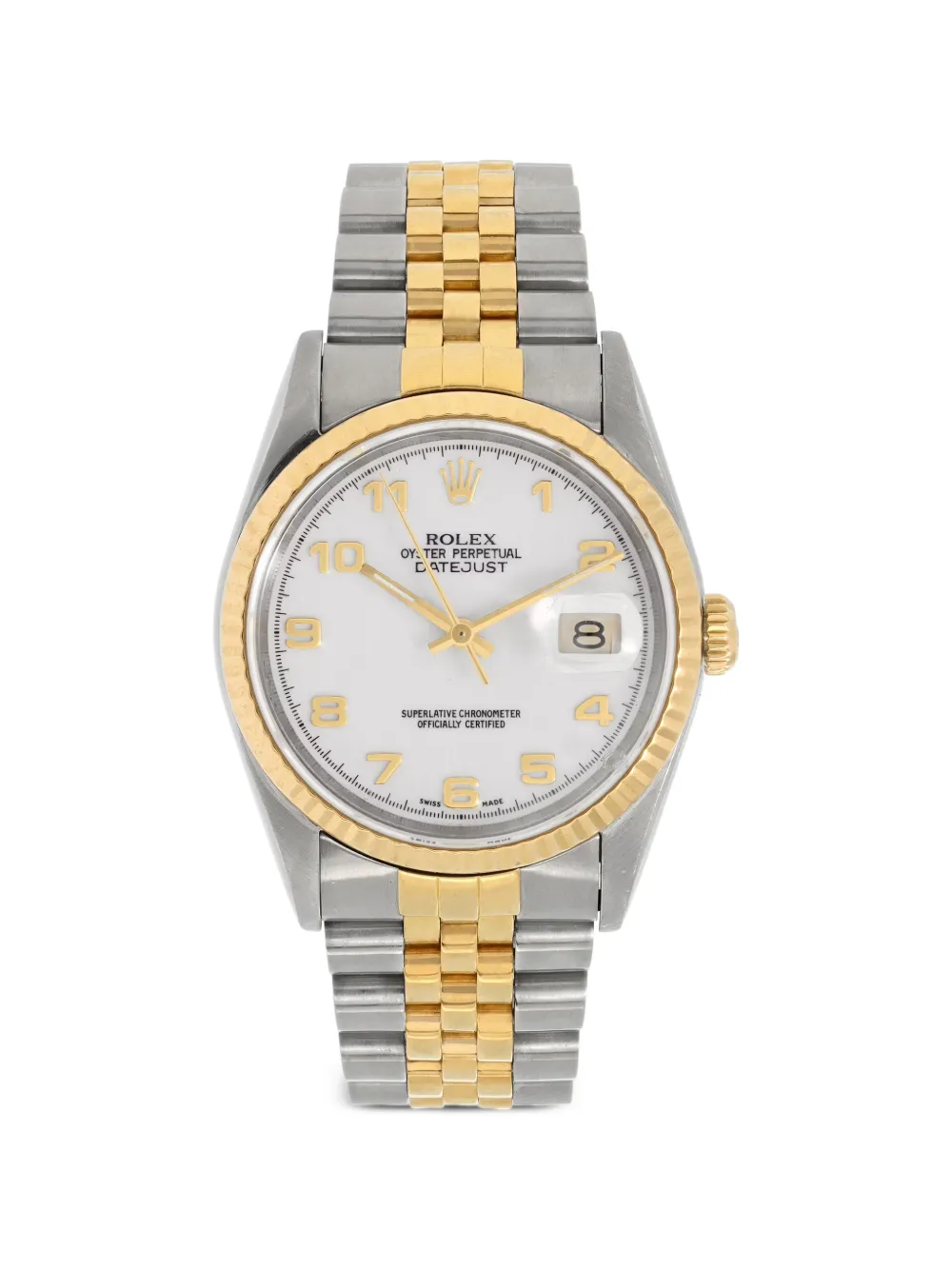 Rolex steel datejust 36mm watch - Bianco