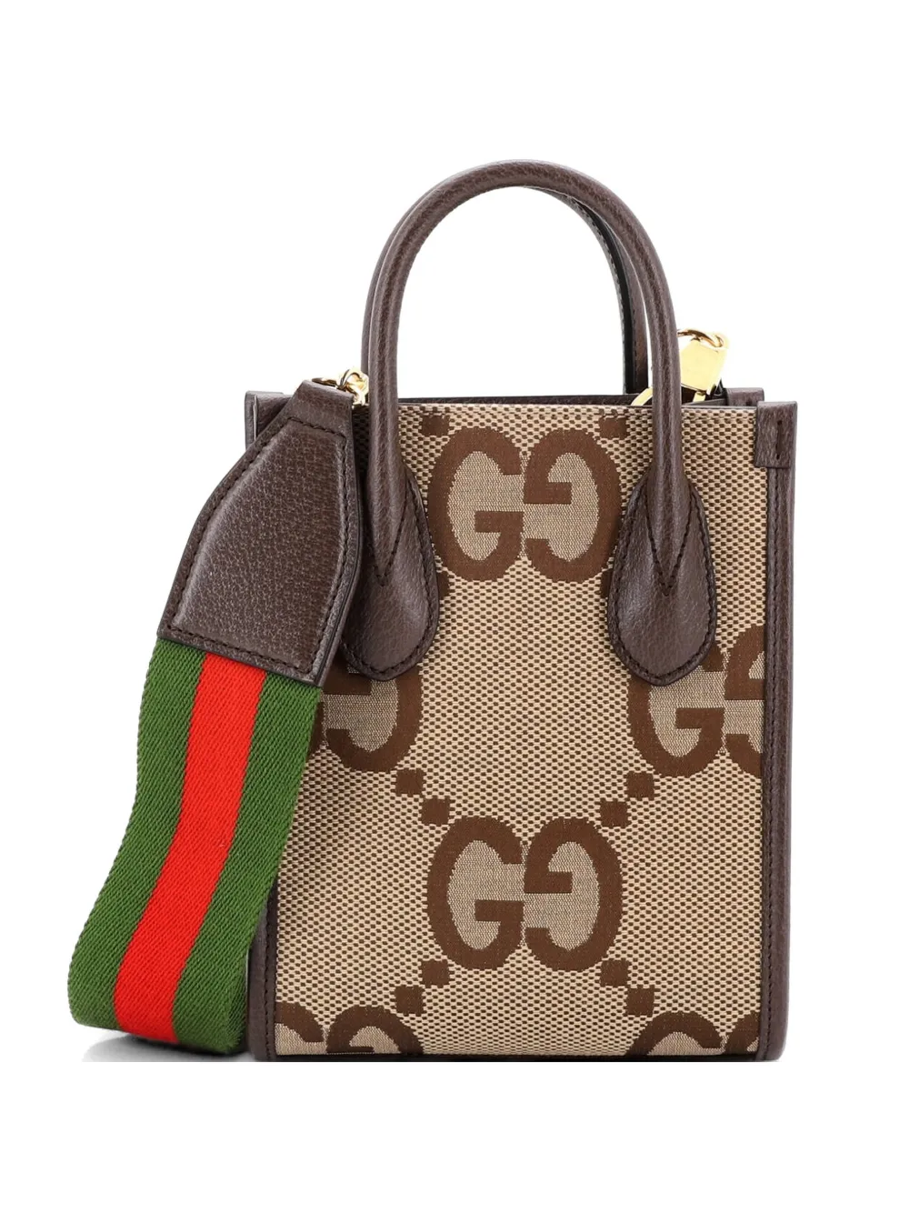 Gucci Pre-Owned Vertical Tote Jumbo GG Canvas Mini crossbody bag - Marrone