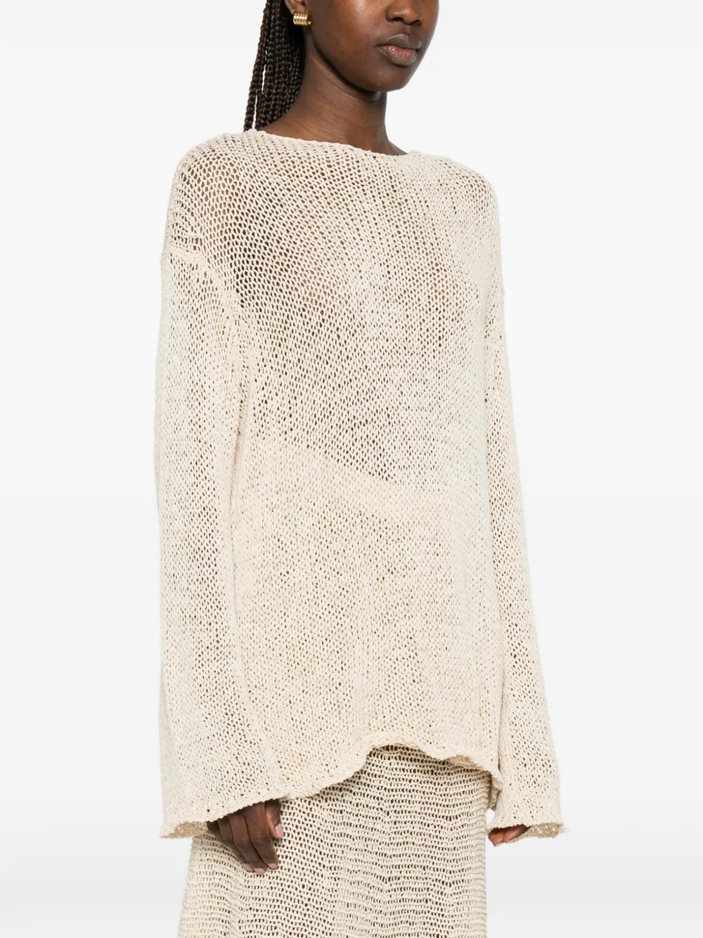 KHAITE Davet Top in Brown, view 3