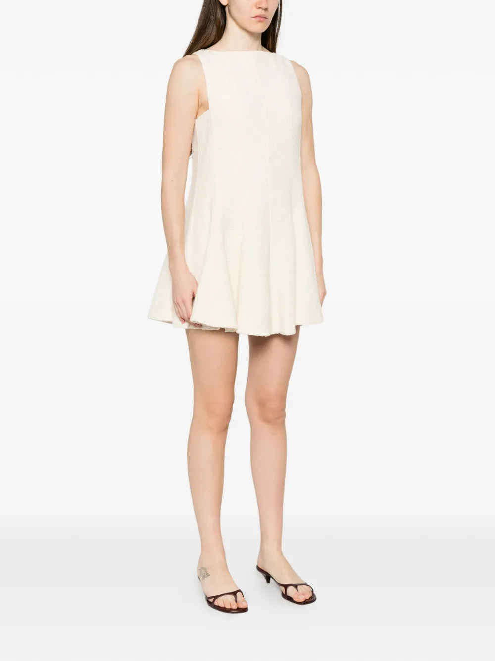 KHAITE Mags mouwloze jurk Beige