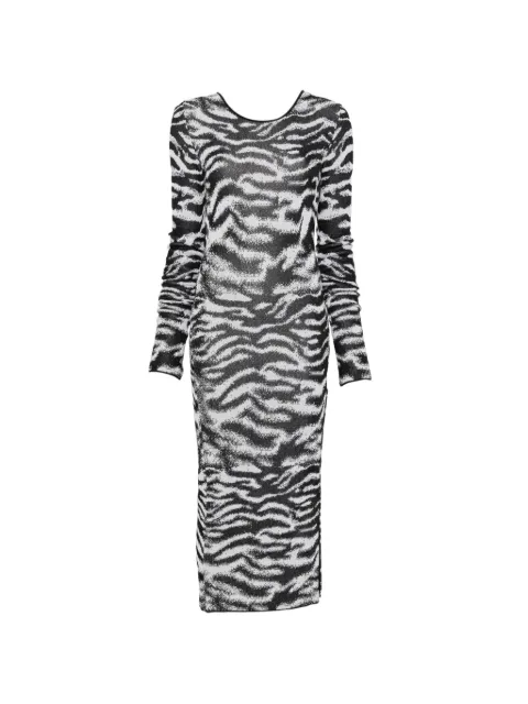 The Attico white and black midi dress