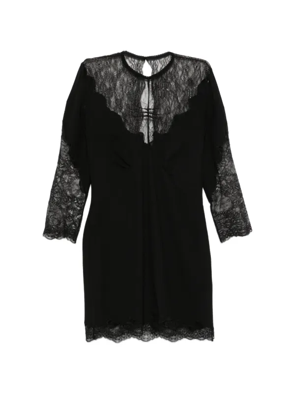 attico black dress The Mini | Black neck wrapped shirt construction