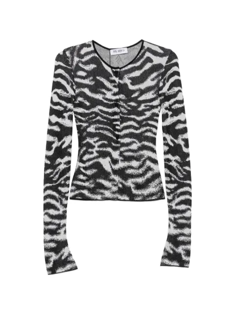 The Attico zebra-print long-sleeve cardigan