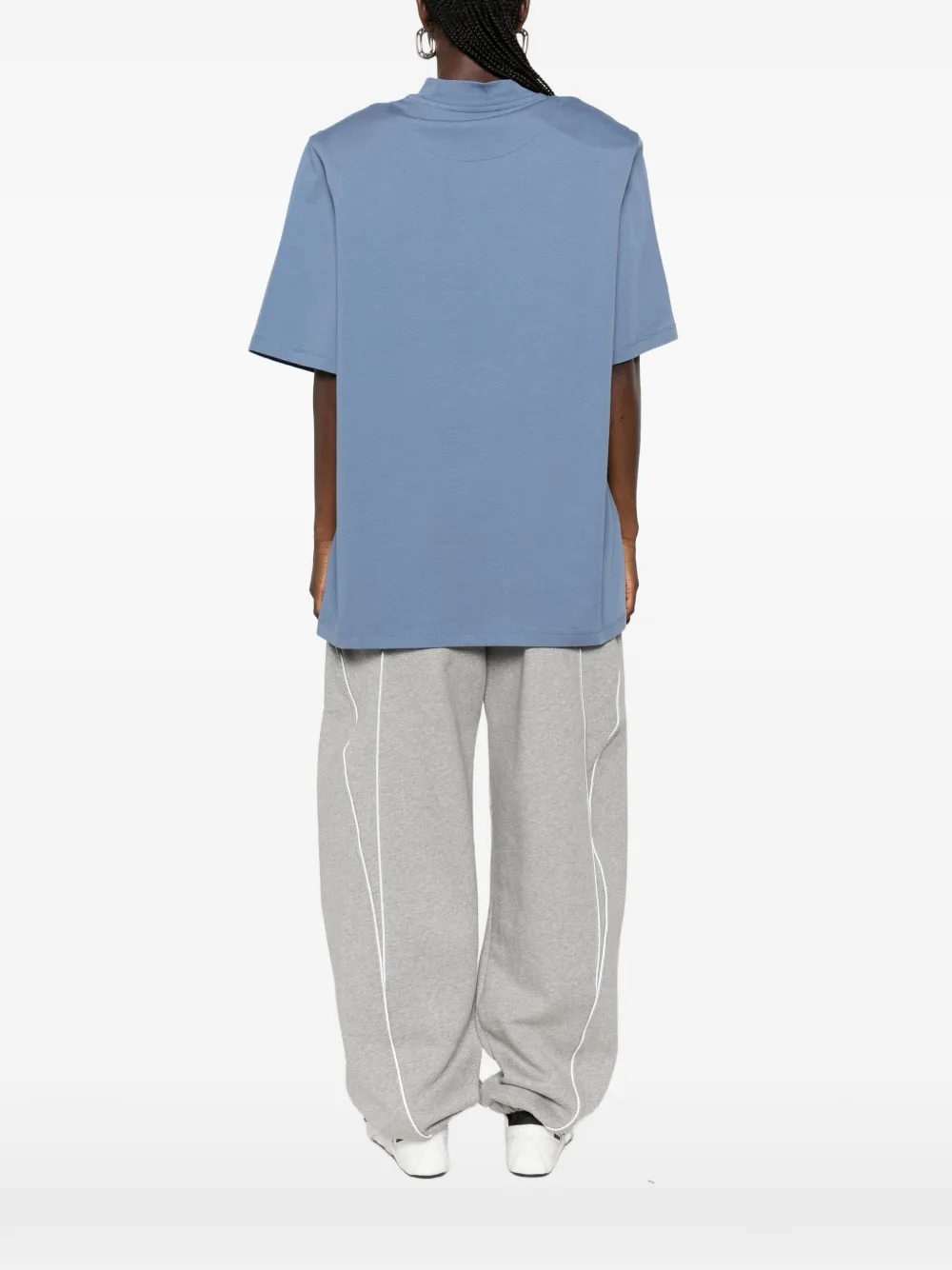 The Attico T-shirt met logoprint Blauw