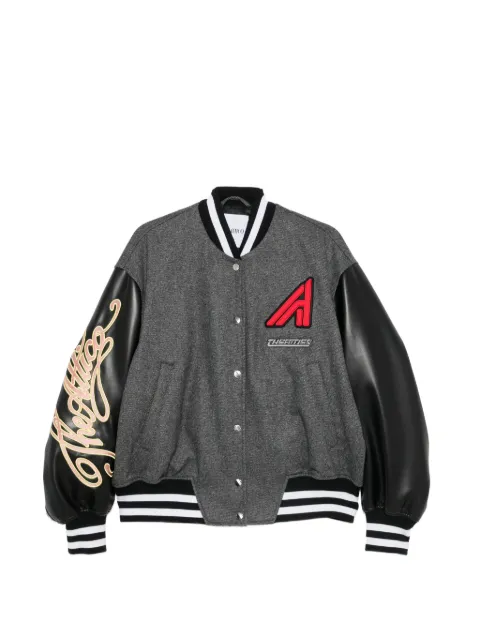 The Attico logo-patch panelled bomber jacket