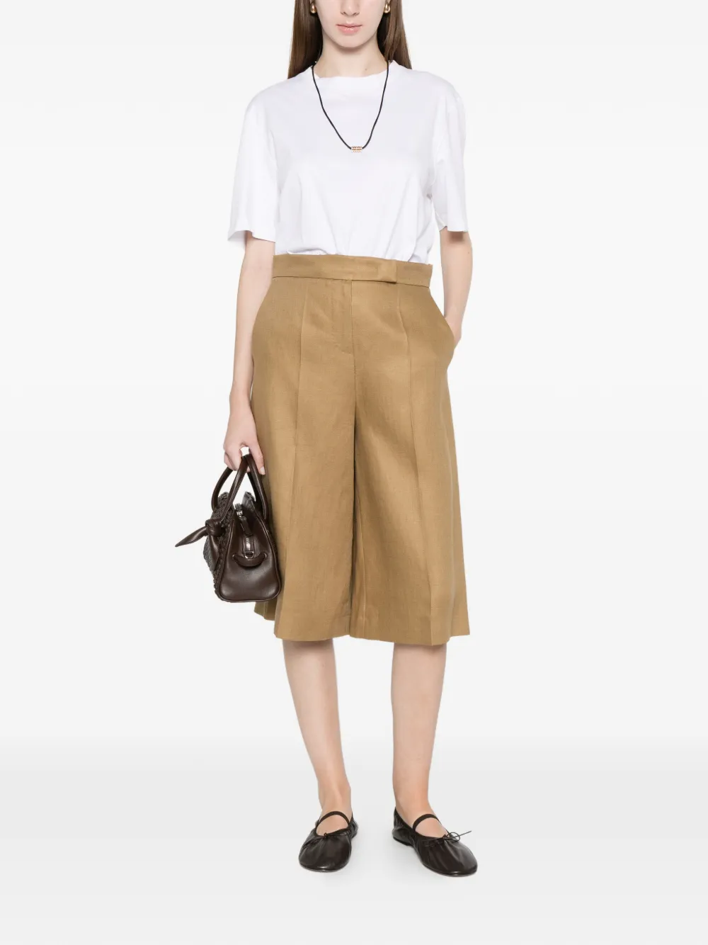 Max Mara High waist shorts Beige