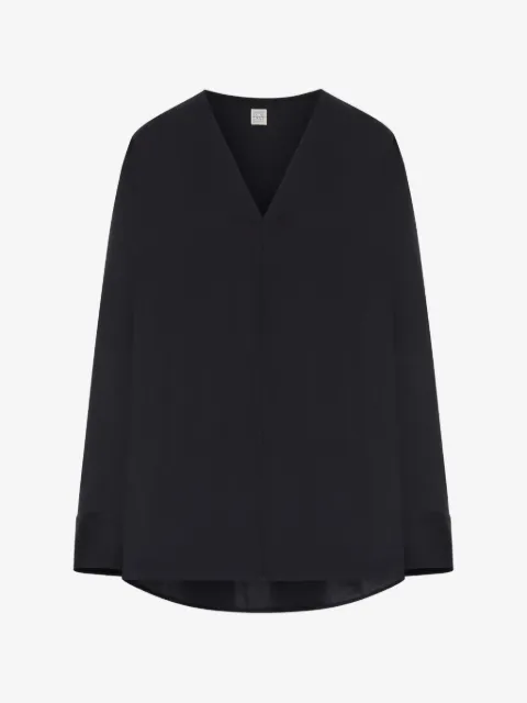 TOTEME blusa con cuello en V