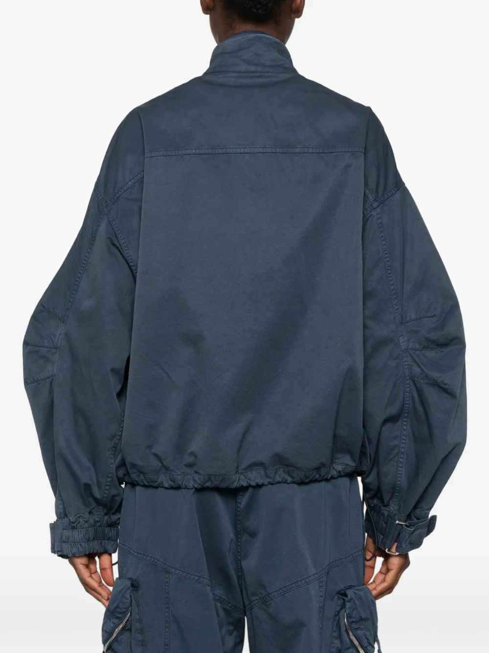 Attico Cargo-pocket Bomber Jacket In Blue