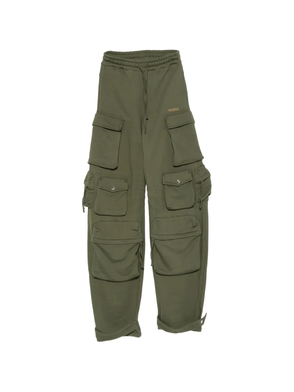 The Attico wide-leg cargo-pocket track pants - Verde