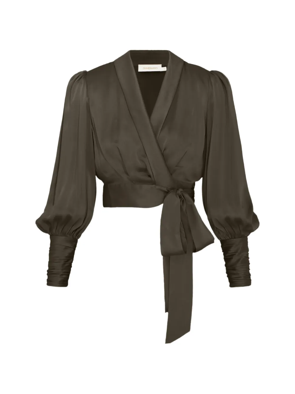 ZIMMERMANN wrap tie blouse - Green