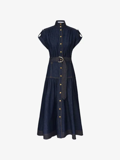 ZIMMERMANN button-up belted midi dress