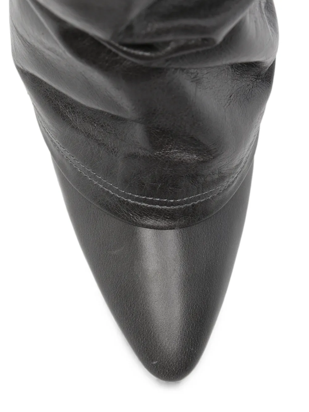 The Attico Leon folded-design knee-high boots Grijs