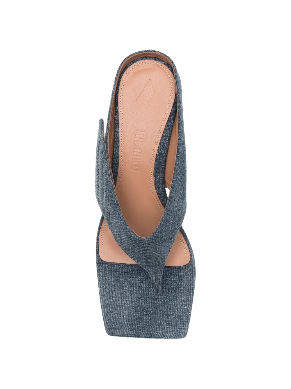 The Attico Cheope Blue Denim Thong Sandals, view 4