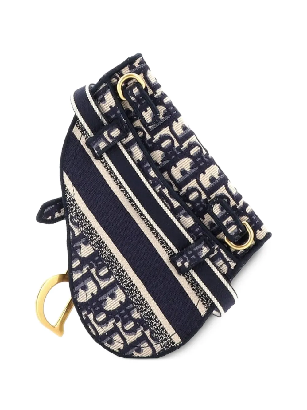Saddle Logo Embroidered Oblique Canvas Belt Bag