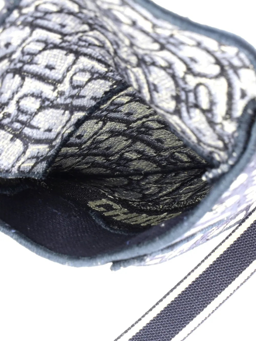 Saddle Logo Embroidered Oblique Canvas Belt Bag