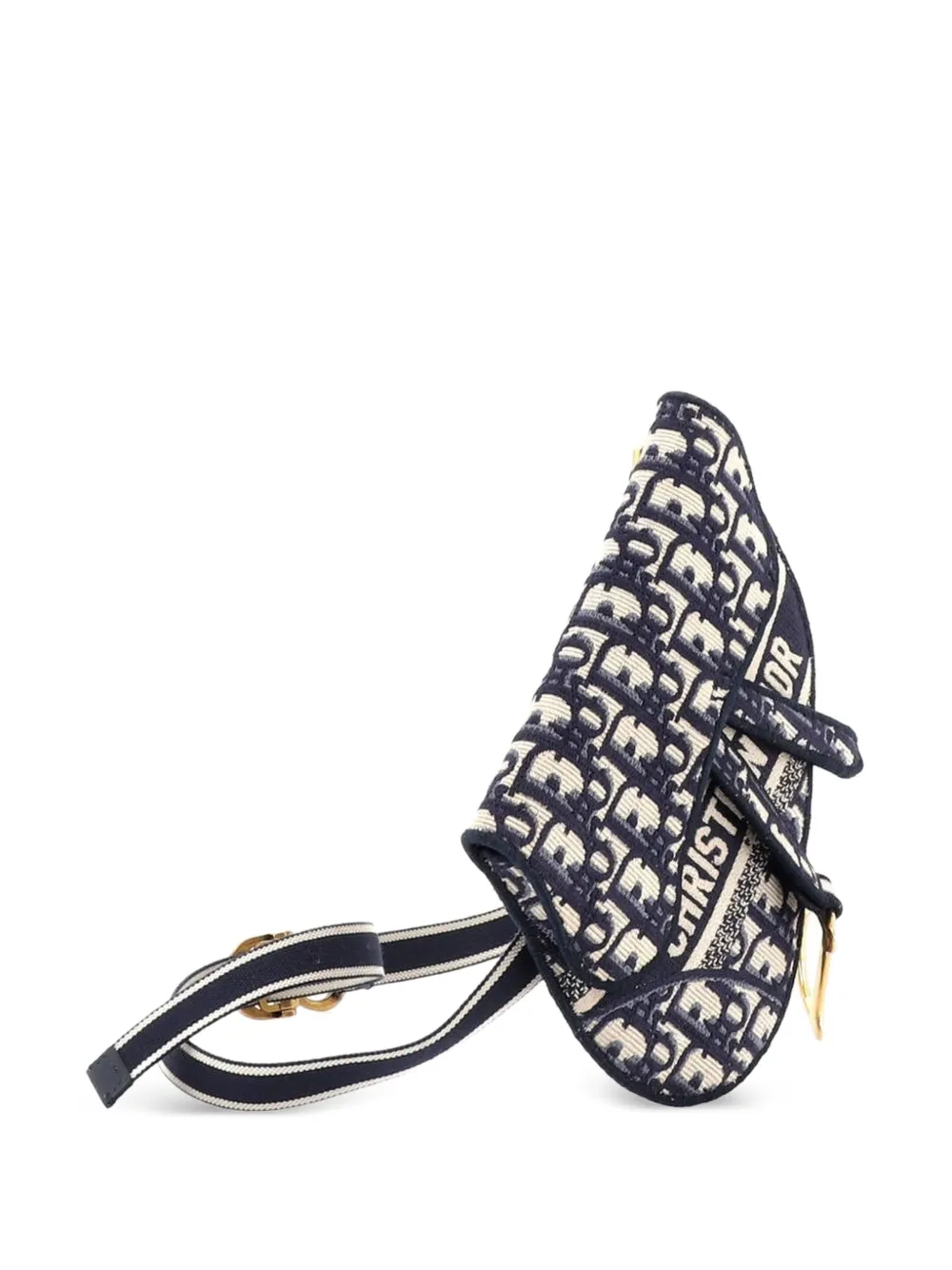 Saddle Logo Embroidered Oblique Canvas Belt Bag