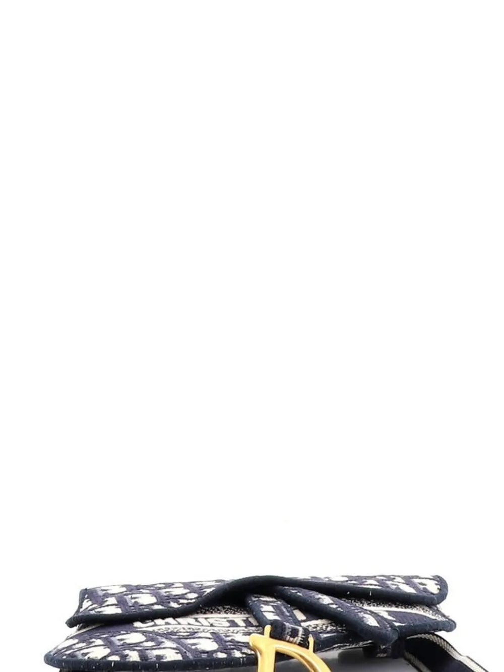 Saddle Logo Embroidered Oblique Canvas Belt Bag