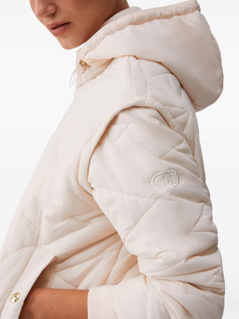 LIU JO Gewatteerd jack met capuchon Beige