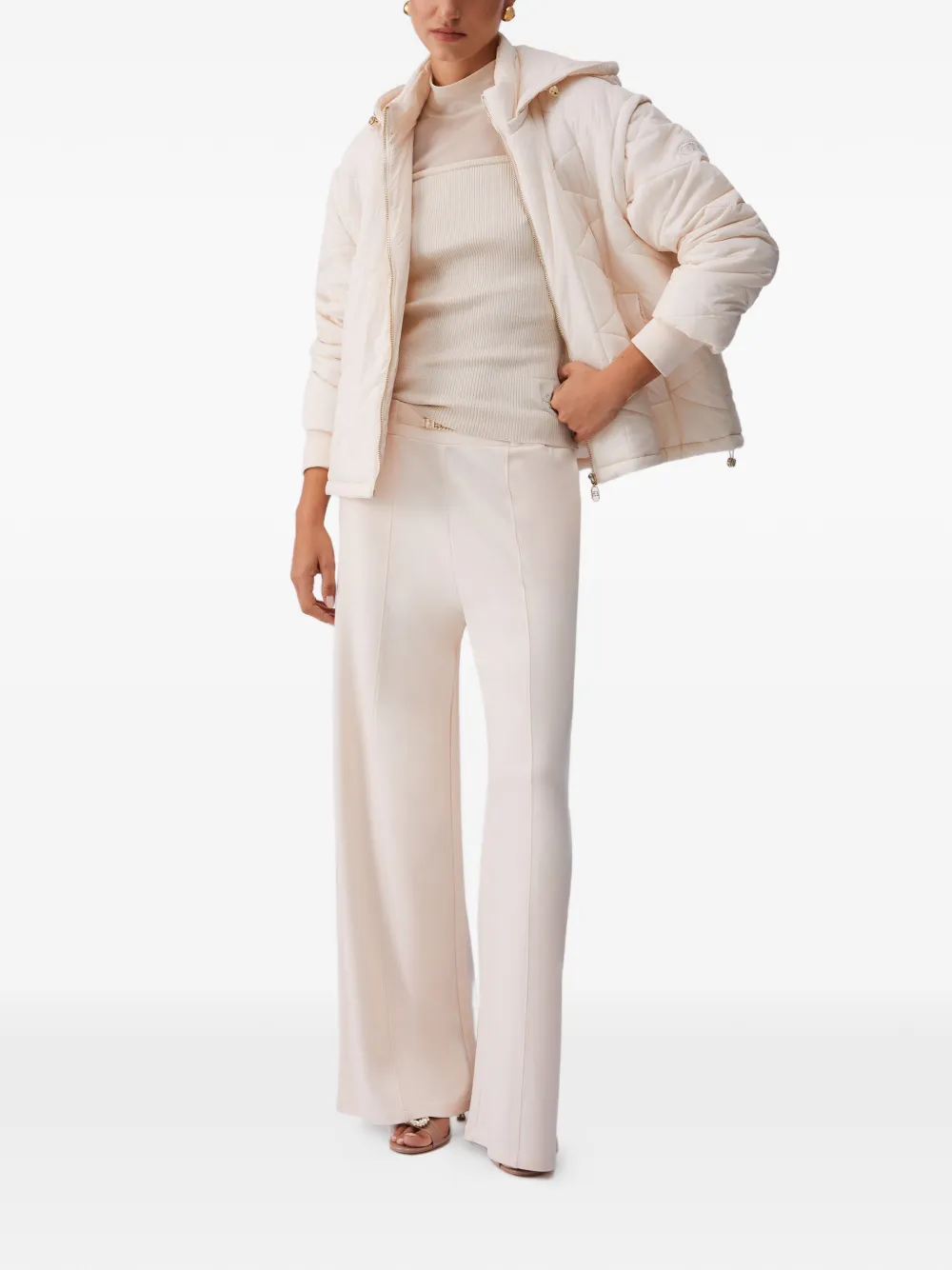  Liu Jo Quilted Hooded Jacket - Neutrals 