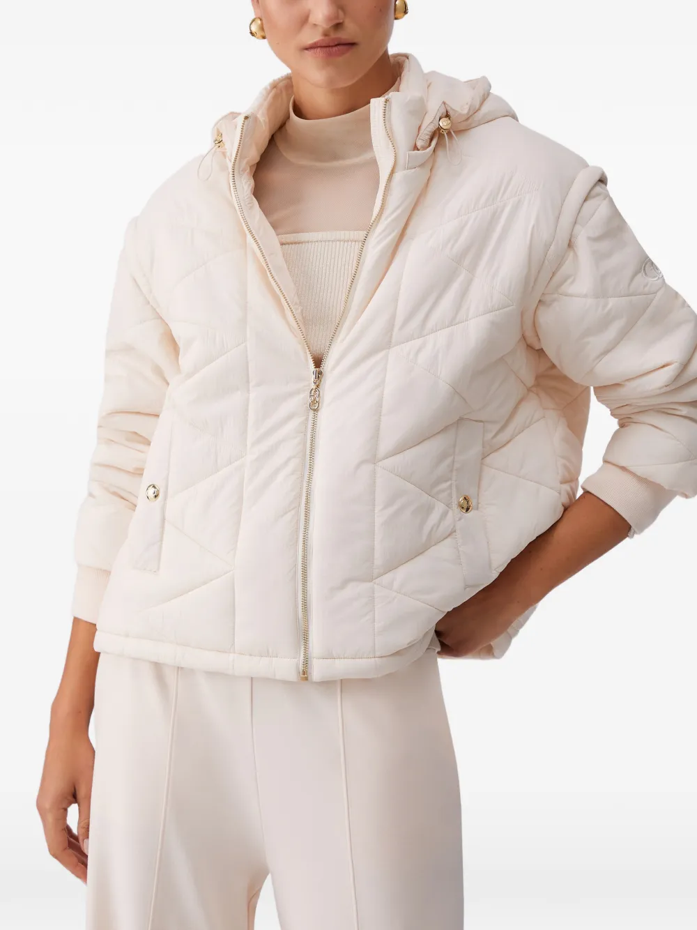 LIU JO quilted hooded jacket - Toni neutri