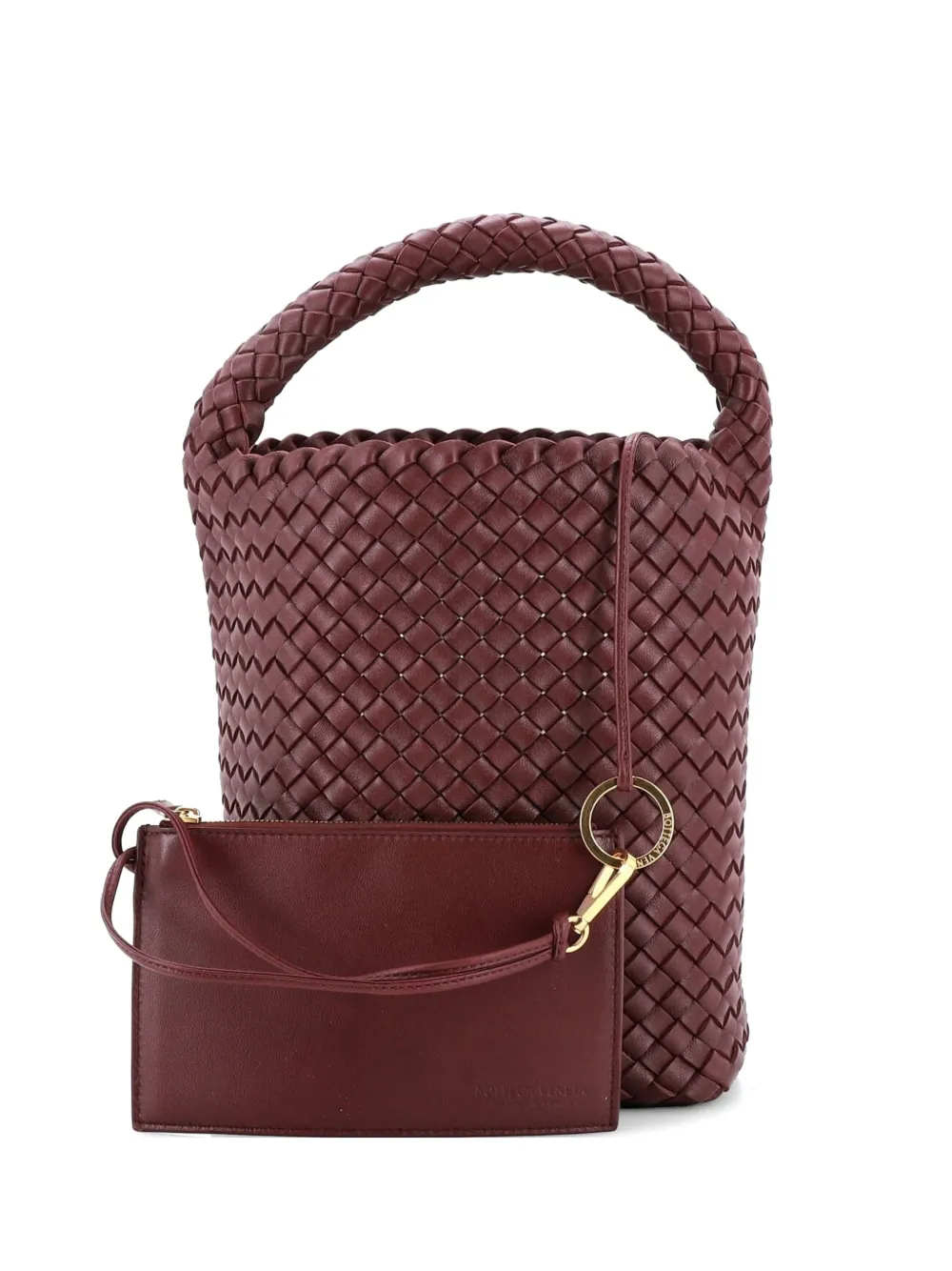 Bottega Veneta Pre-Owned Cabat Padded Intrecciato Leather Small bucket bag - Rosso