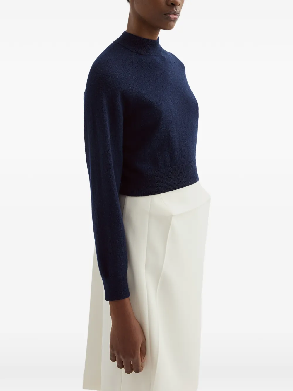  Jil Sander Cropped Sweater - Blue 