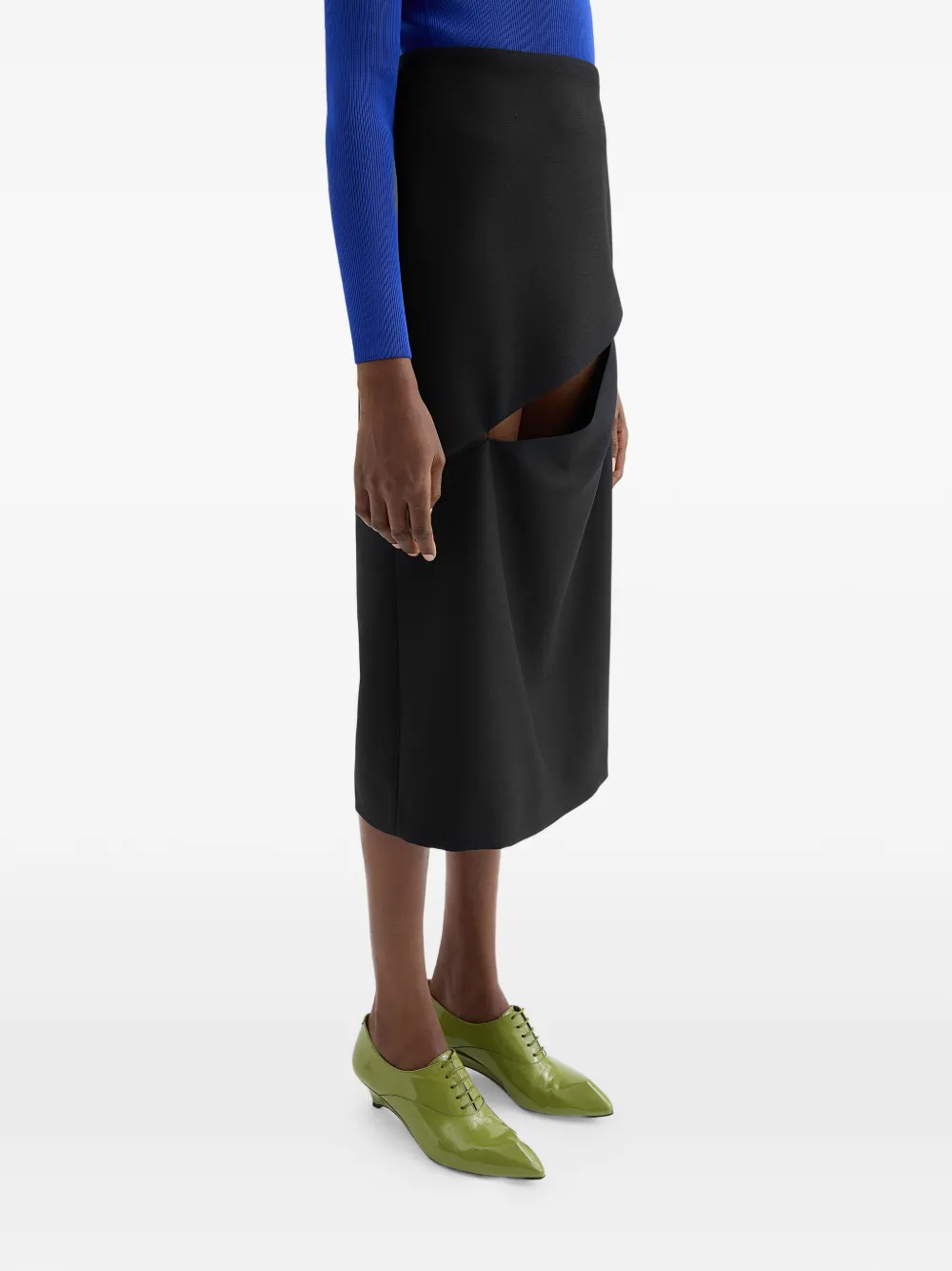 Jil Sander Rok van wolblend Zwart