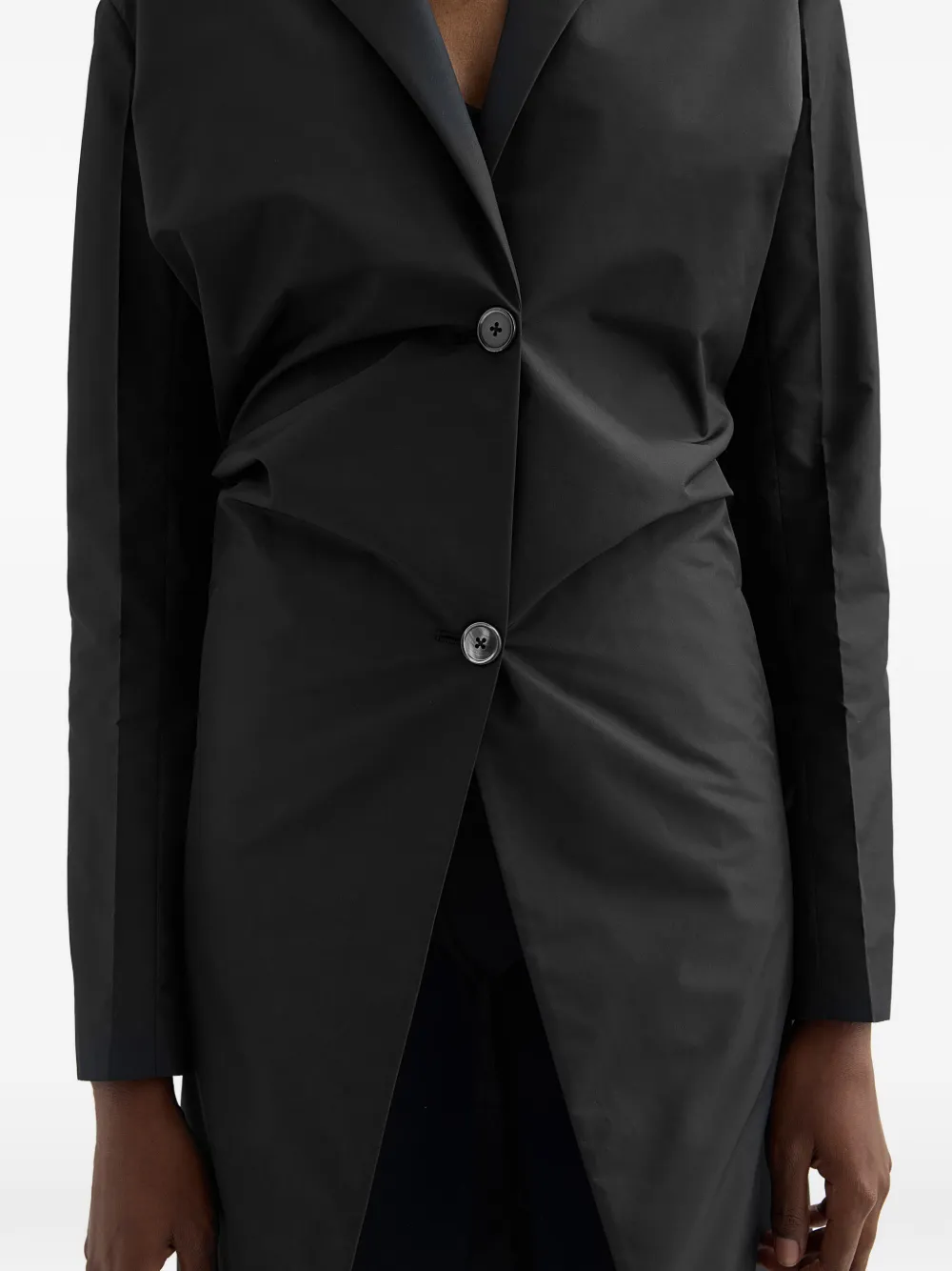  Jil Sander Technical Faille Coat - Black 
