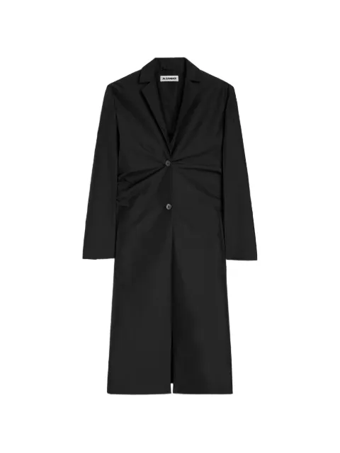 Jil Sander abrigo de tejido técnico