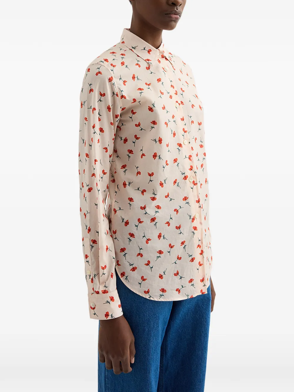 Jil Sander Katoenen mousseline blouse Beige