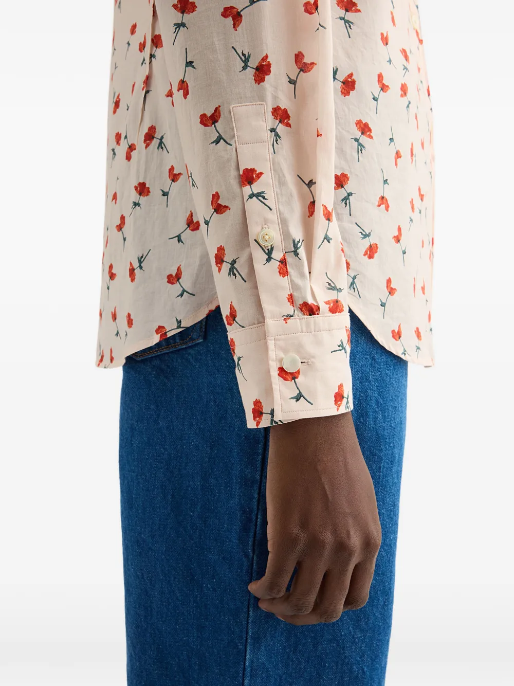 Jil Sander Katoenen mousseline blouse Beige