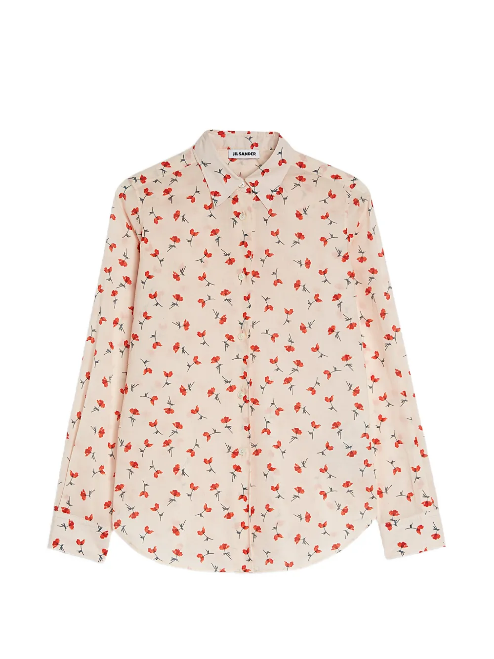 Jil Sander floral-printed cotton shirt - Toni neutri