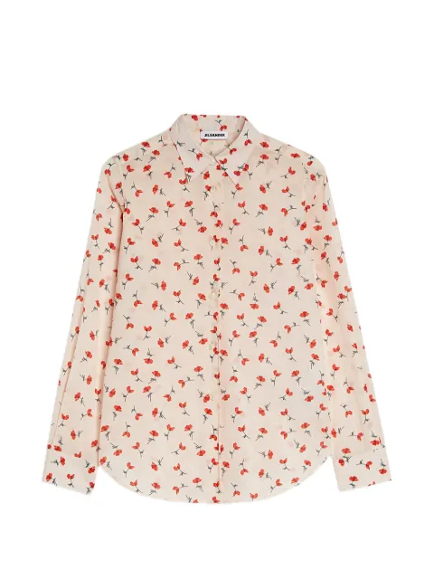 Jil Sander floral-printed cotton shirt