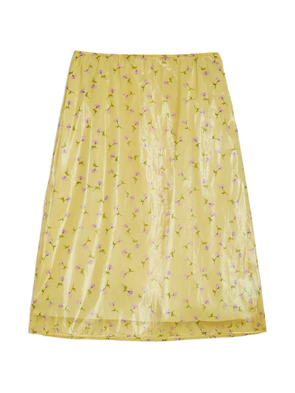 Jil Sander Gonna midi con stampa - Giallo