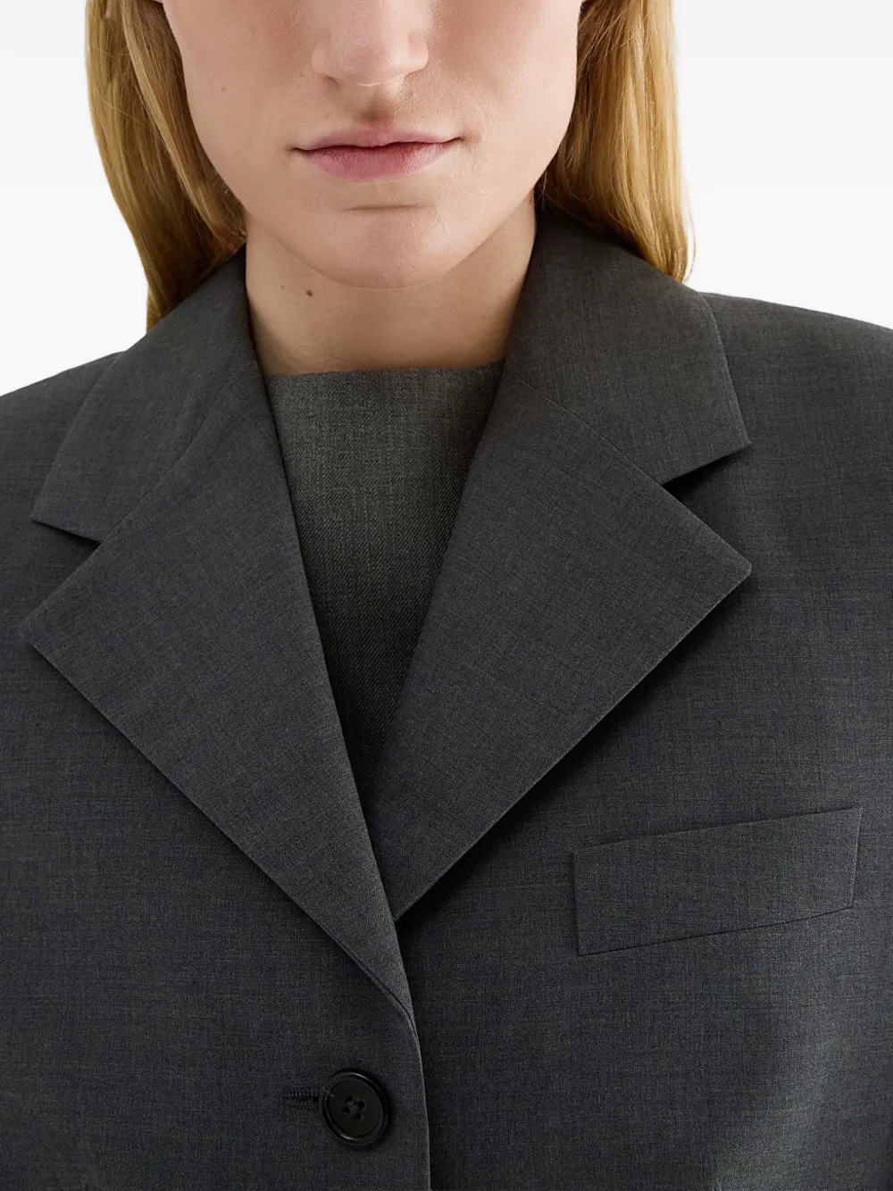 Jil Sander Popeline wollen blazer Grijs