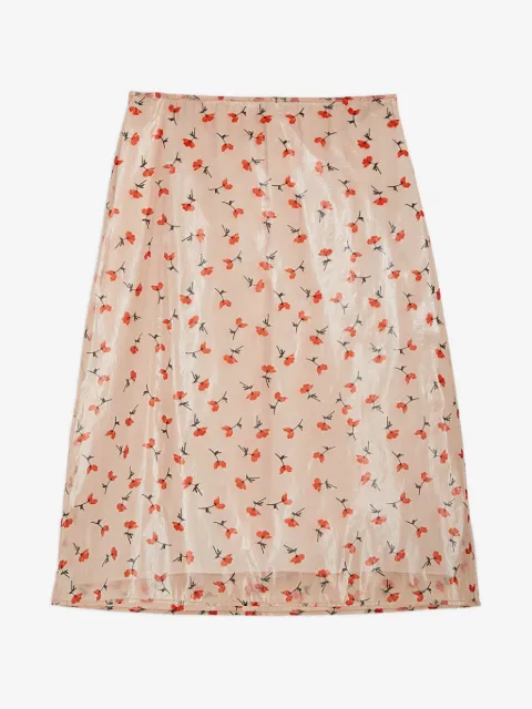 Jil Sander technical organdy printed skirt