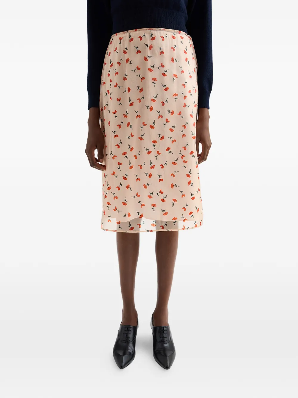  Jil Sander Printed Midi Skirt - Neutrals 