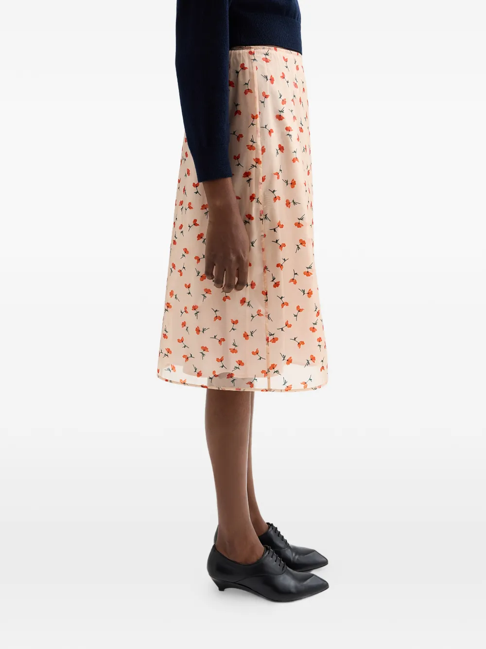  Jil Sander Printed Midi Skirt - Neutrals 