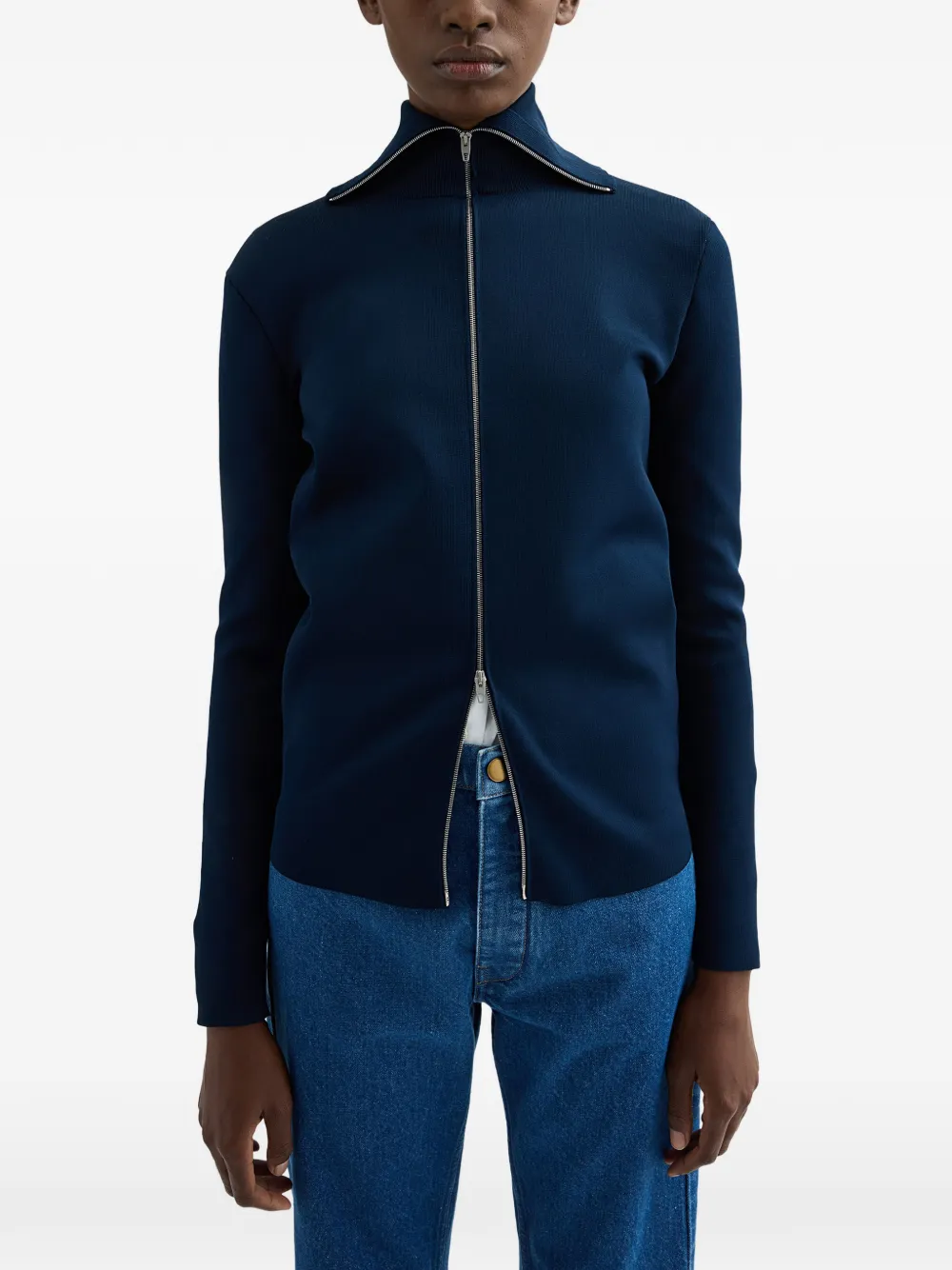 Jil Sander Technisch vest met rits Blauw