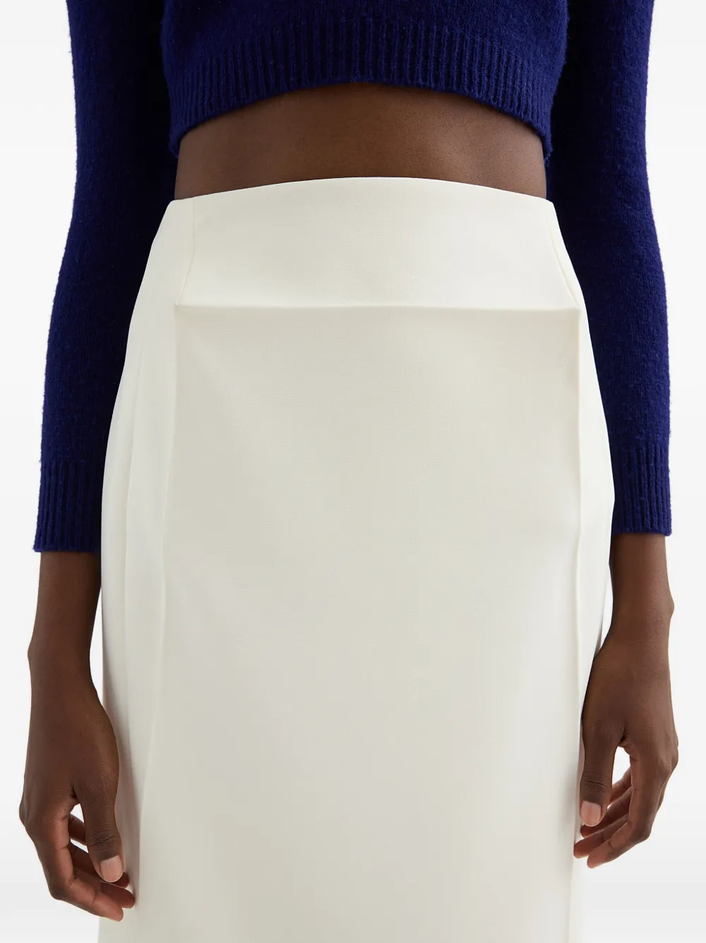 Jil Sander Crêpe midi-rok Wit