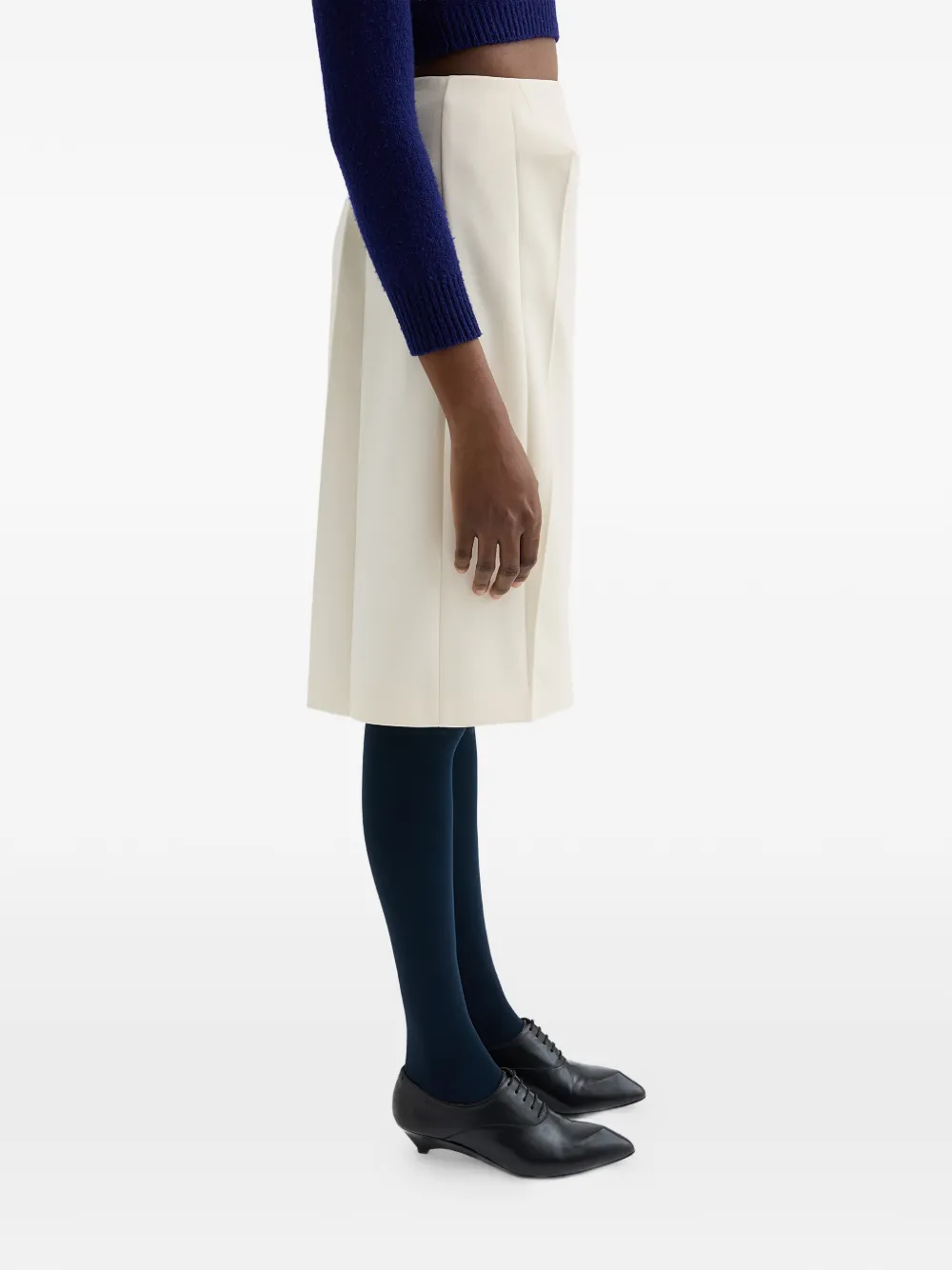 Jil Sander Crêpe midi-rok Wit