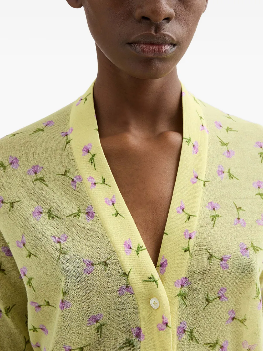  Jil Sander Printed Cardigan - Yellow 